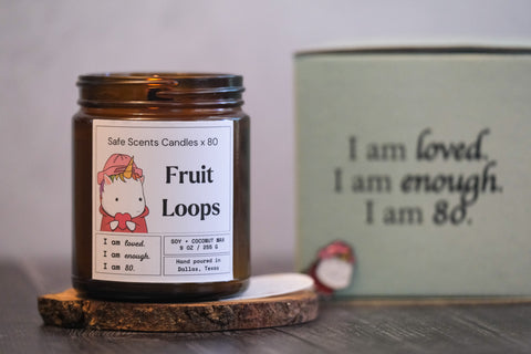 Chubbicorn80 Candle: Fruit Loops Scent - Limited Run