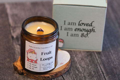 Chubbicorn80 Candle: Fruit Loops Scent - Limited Run